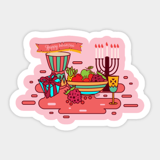 pink happy kwanzaa Sticker